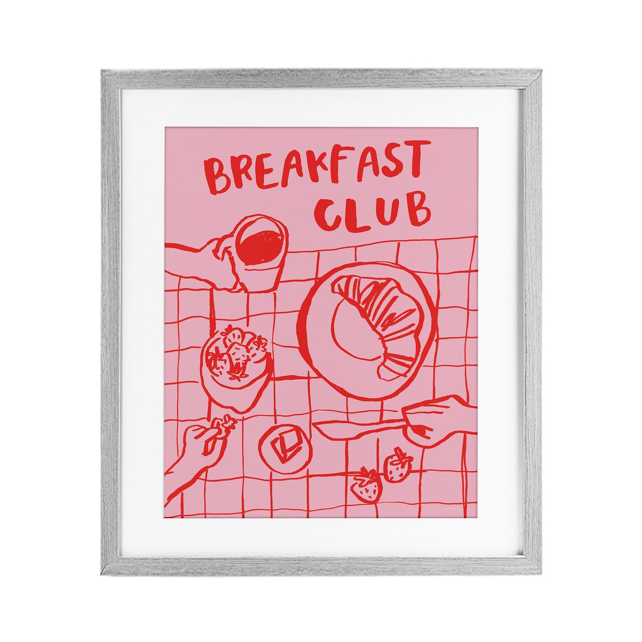 Stupell Industries Breakfast Club Doodles Framed Print Under Glass, design by Jenaya Jackson
